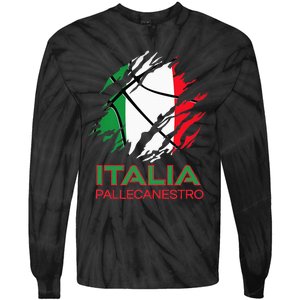 Italia Sports Fan Italian National Flag Art Italy Basketball Tie-Dye Long Sleeve Shirt