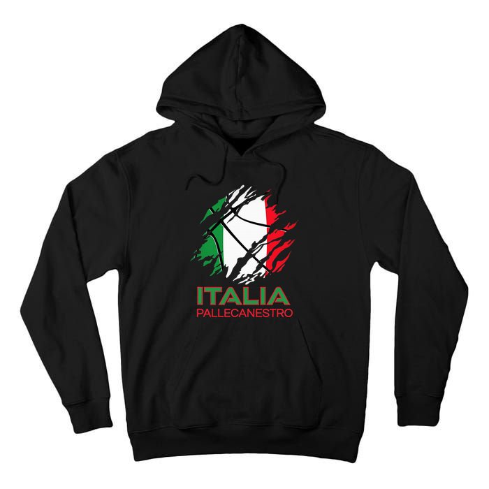 Italia Sports Fan Italian National Flag Art Italy Basketball Tall Hoodie