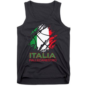 Italia Sports Fan Italian National Flag Art Italy Basketball Tank Top