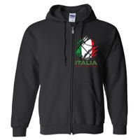 Italia Sports Fan Italian National Flag Art Italy Basketball Full Zip Hoodie