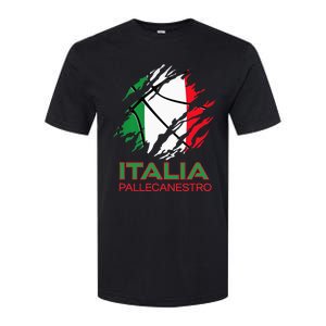 Italia Sports Fan Italian National Flag Art Italy Basketball Softstyle CVC T-Shirt