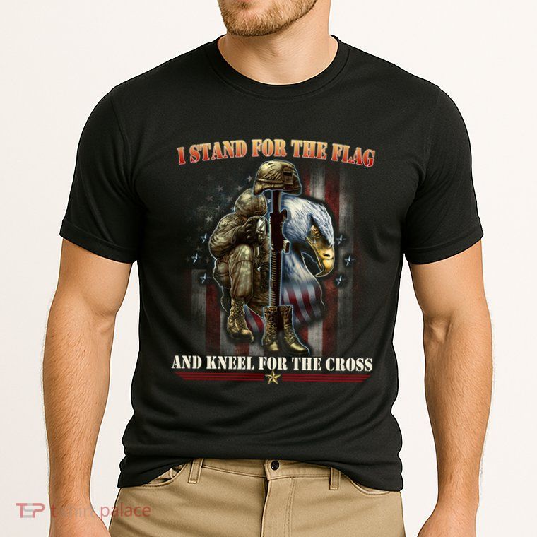 I Stand For The Flag And Kneel For The Cross Us Flag Veteran Cute Gift Performance Shirt
