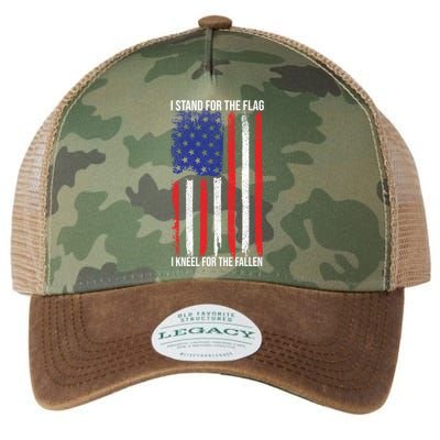 I Stand For The Flag I Kneel For The Fallen Usa Legacy Tie Dye Trucker Hat