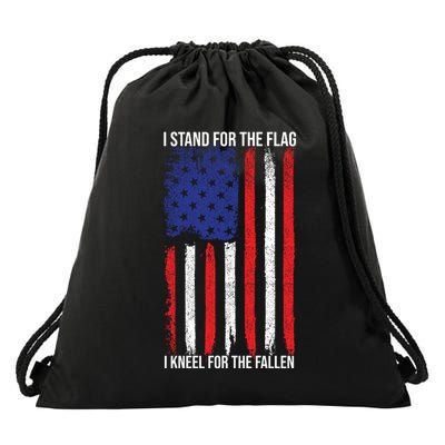 I Stand For The Flag I Kneel For The Fallen Usa Drawstring Bag