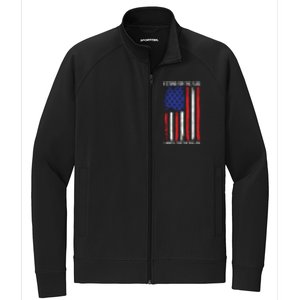 I Stand For The Flag I Kneel For The Fallen Usa Stretch Full-Zip Cadet Jacket