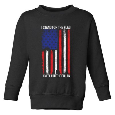 I Stand For The Flag I Kneel For The Fallen Usa Toddler Sweatshirt