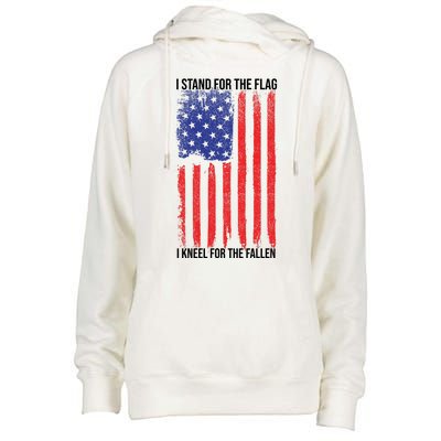 I Stand For The Flag I Kneel For The Fallen Usa Womens Funnel Neck Pullover Hood