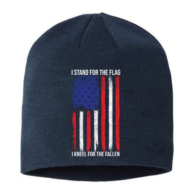 I Stand For The Flag I Kneel For The Fallen Usa Sustainable Beanie