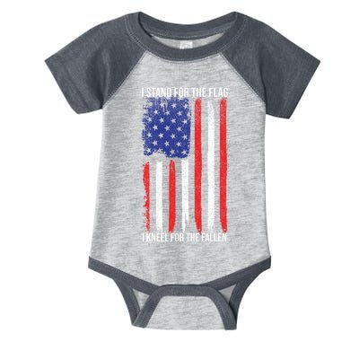 I Stand For The Flag I Kneel For The Fallen Usa Infant Baby Jersey Bodysuit