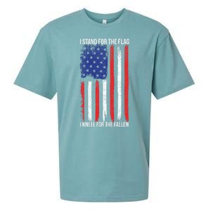 I Stand For The Flag I Kneel For The Fallen Usa Sueded Cloud Jersey T-Shirt