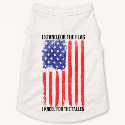 I Stand For The Flag I Kneel For The Fallen Usa Doggie Tank