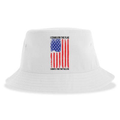 I Stand For The Flag I Kneel For The Fallen Usa Sustainable Bucket Hat