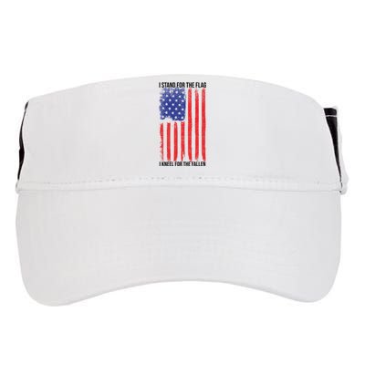 I Stand For The Flag I Kneel For The Fallen Usa Adult Drive Performance Visor