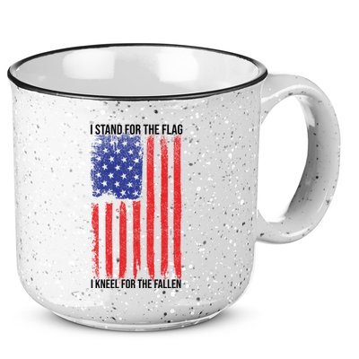 I Stand For The Flag I Kneel For The Fallen Usa 15oz Campfire Ceramic Mug