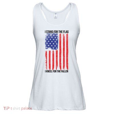 I Stand For The Flag I Kneel For The Fallen Usa Ladies Essential Flowy Tank