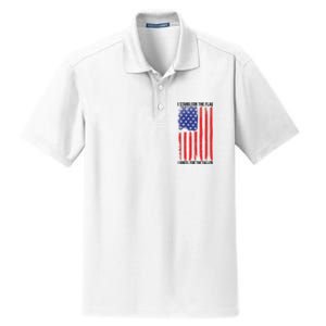 I Stand For The Flag I Kneel For The Fallen Usa Dry Zone Grid Polo