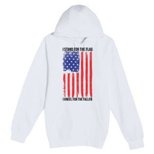 I Stand For The Flag I Kneel For The Fallen Usa Premium Pullover Hoodie