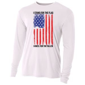 I Stand For The Flag I Kneel For The Fallen Usa Cooling Performance Long Sleeve Crew