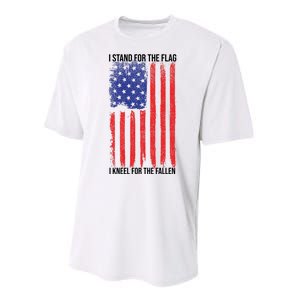 I Stand For The Flag I Kneel For The Fallen Usa Performance Sprint T-Shirt