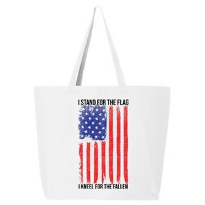 I Stand For The Flag I Kneel For The Fallen Usa 25L Jumbo Tote