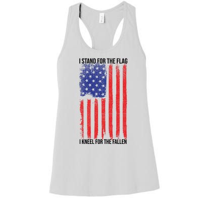 I Stand For The Flag I Kneel For The Fallen Usa Women's Racerback Tank