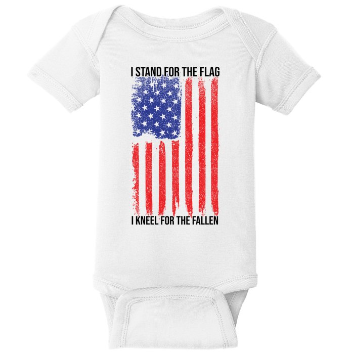 I Stand For The Flag I Kneel For The Fallen Usa Baby Bodysuit