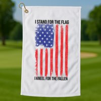 I Stand For The Flag I Kneel For The Fallen Usa Golf Towel