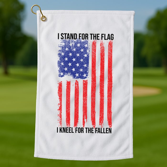 I Stand For The Flag I Kneel For The Fallen Usa Golf Towel