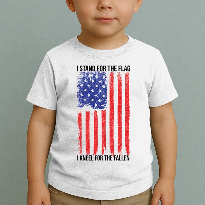 I Stand For The Flag I Kneel For The Fallen Usa Toddler T-Shirt