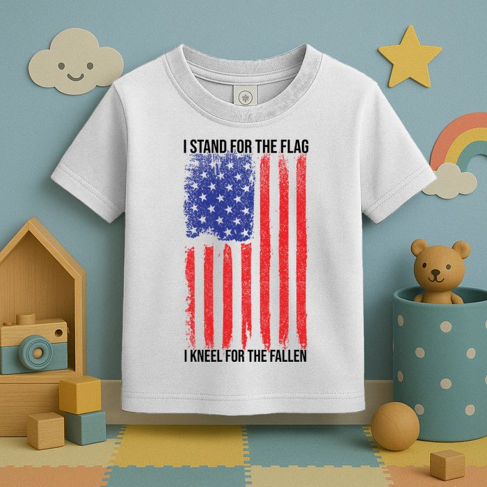 I Stand For The Flag I Kneel For The Fallen Usa Toddler T-Shirt