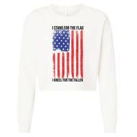 I Stand For The Flag I Kneel For The Fallen Usa Cropped Pullover Crew