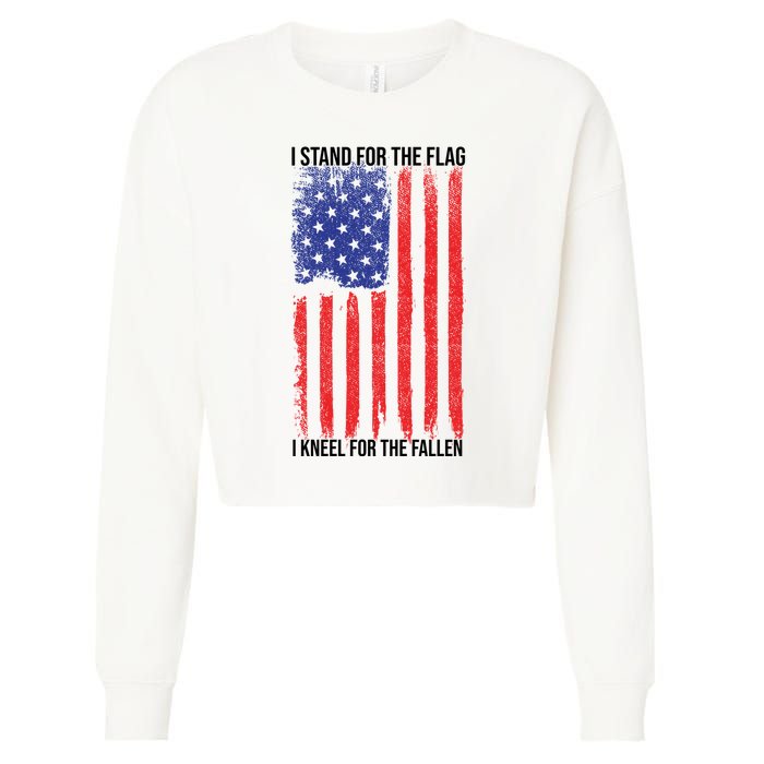I Stand For The Flag I Kneel For The Fallen Usa Cropped Pullover Crew