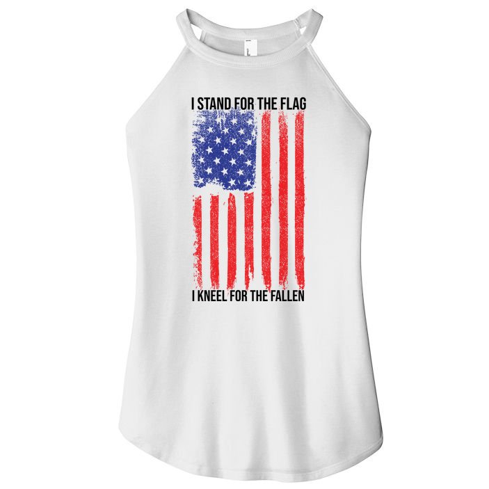 I Stand For The Flag I Kneel For The Fallen Usa Women's Perfect Tri Rocker Tank
