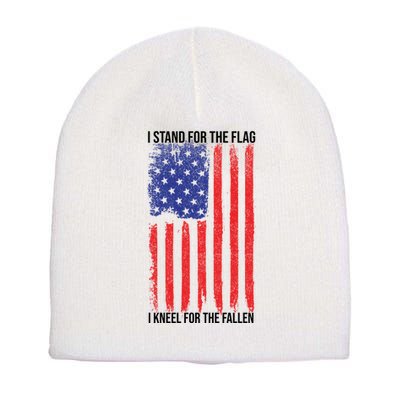 I Stand For The Flag I Kneel For The Fallen Usa Short Acrylic Beanie