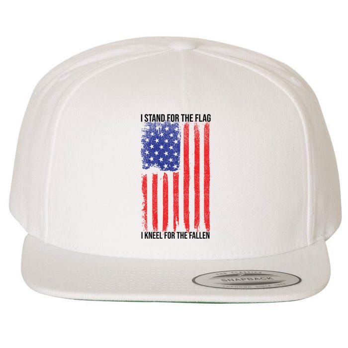 I Stand For The Flag I Kneel For The Fallen Usa Wool Snapback Cap