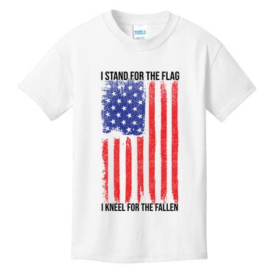 I Stand For The Flag I Kneel For The Fallen Usa Kids T-Shirt