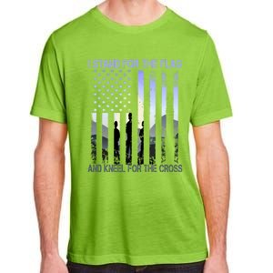 I Stand For The Flag And Kneel For The Cross Usa Tee Gift Adult ChromaSoft Performance T-Shirt