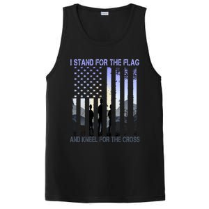 I Stand For The Flag And Kneel For The Cross Usa Tee Gift PosiCharge Competitor Tank