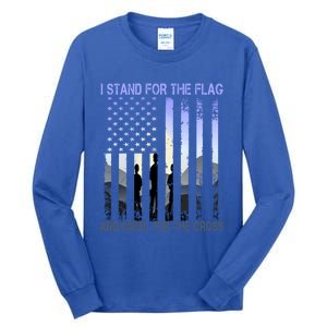 I Stand For The Flag And Kneel For The Cross Usa Tee Gift Tall Long Sleeve T-Shirt