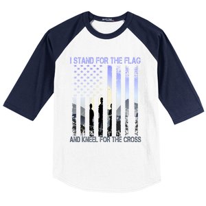 I Stand For The Flag And Kneel For The Cross Usa Tee Gift Baseball Sleeve Shirt