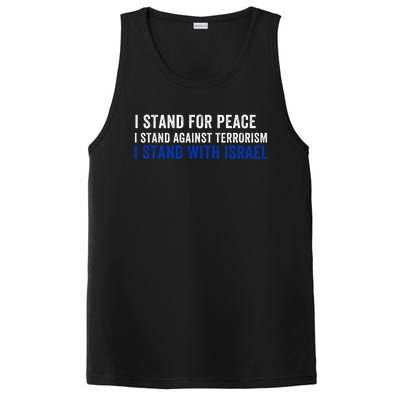 I Stand For Peace I Stand With Israel Usa Israeli Flag Jewish I Support Israel PosiCharge Competitor Tank