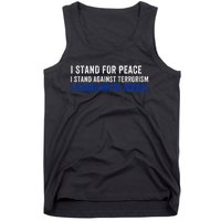 I Stand For Peace I Stand With Israel Usa Israeli Flag Jewish I Support Israel Tank Top