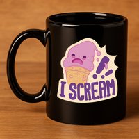 I Scream For Ice Cream Cute 11oz C Handle Ceramic Mug