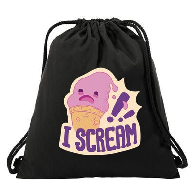 I Scream For Ice Cream Cute Drawstring Bag