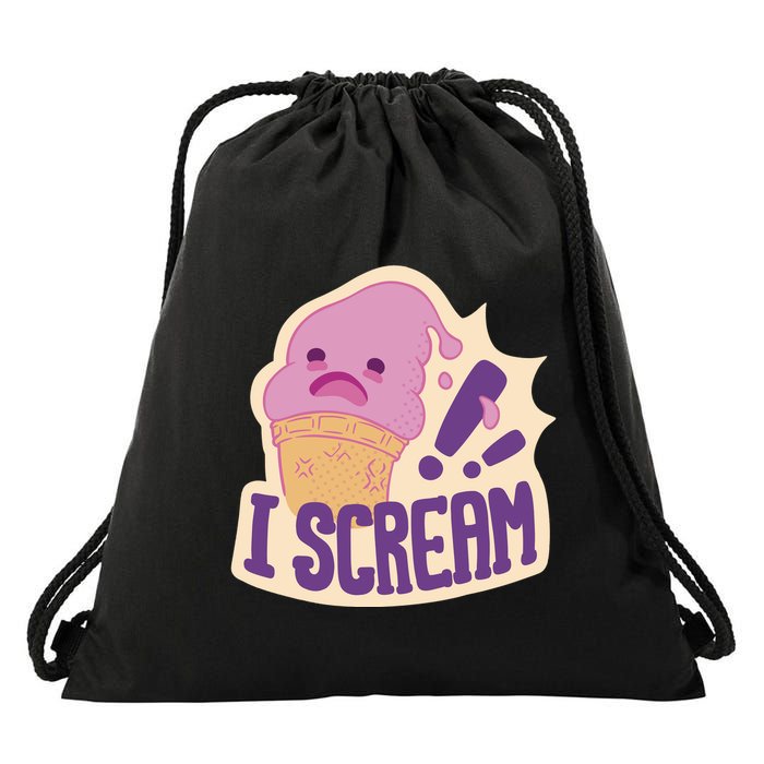 I Scream For Ice Cream Cute Drawstring Bag