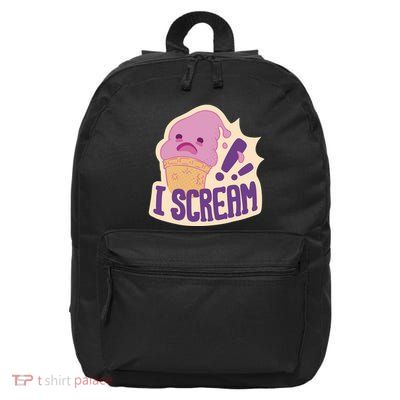 I Scream For Ice Cream Cute 16 in Basic Backpack