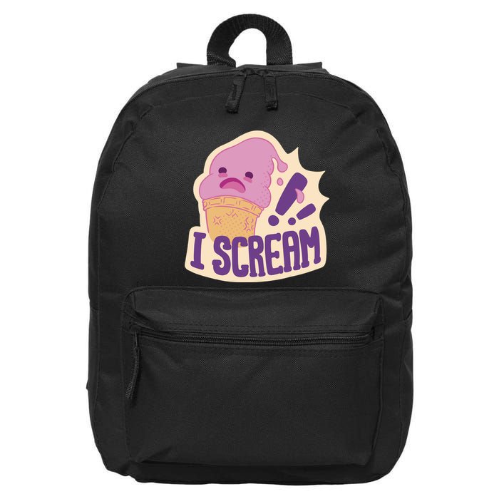 I Scream For Ice Cream Cute 16 in Basic Backpack
