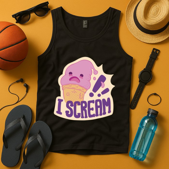 I Scream For Ice Cream Cute Tank Top