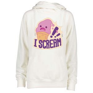 I Scream For Ice Cream Cute Womens Funnel Neck Pullover Hood