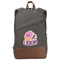 I Scream For Ice Cream Cute Cotton Canvas Backpack
